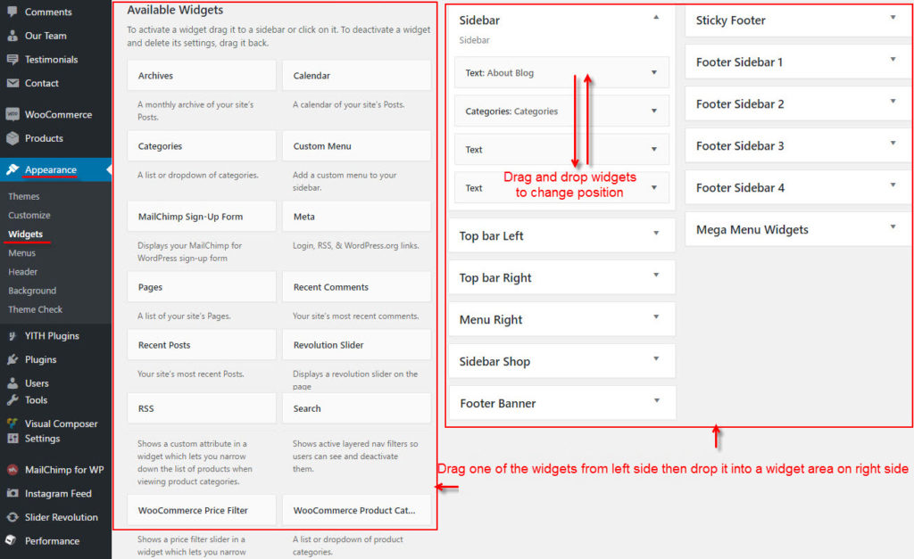 Footer - Customize - ThimPress Docs