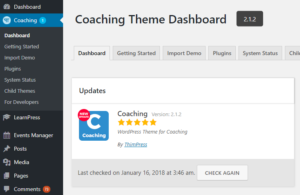 Update Theme - CoachingWP - ThimPress Docs
