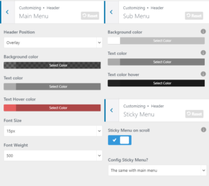 Header - Customization - ThimPress Docs