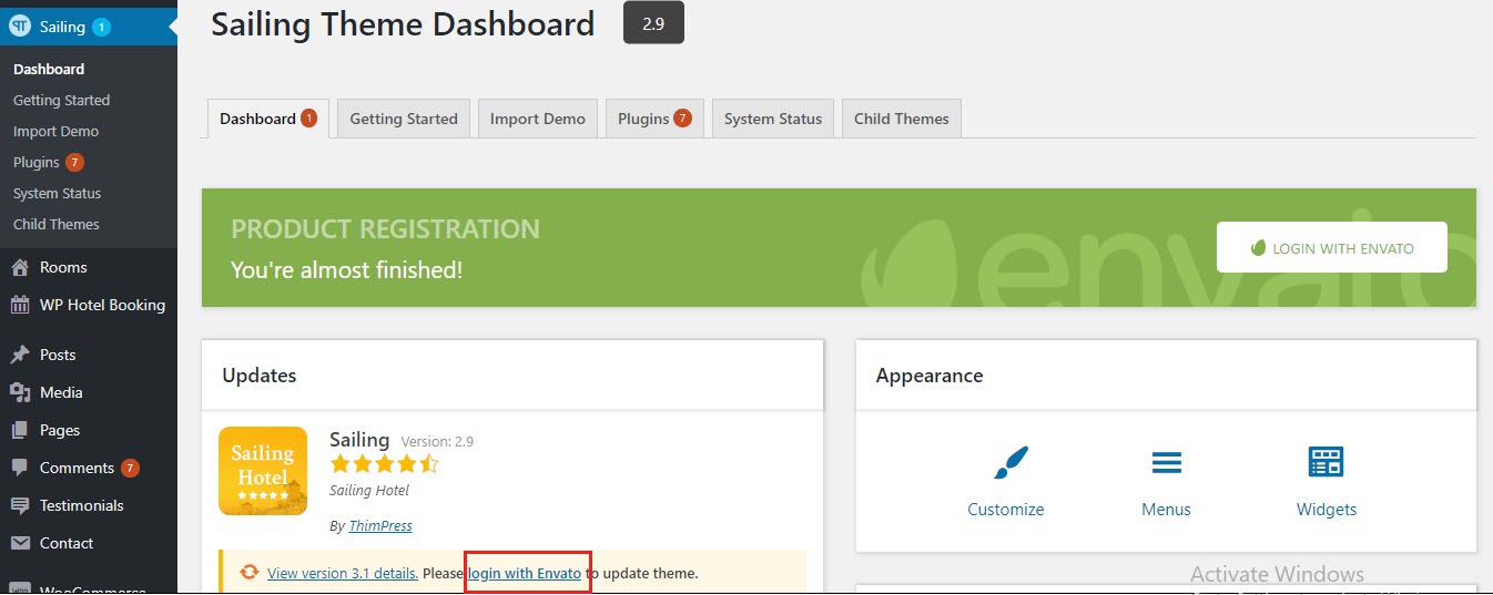 Update Theme Sailing ThimPress Docs Update Theme Sailing ThimPress Docs
