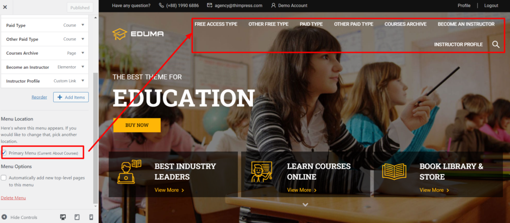 Menus – ThimPress Docs
