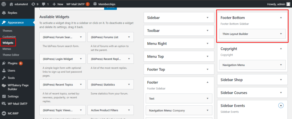 Footer – ThimPress Docs