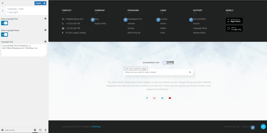 Copyright - Wp Bakery - ThimPress Docs
