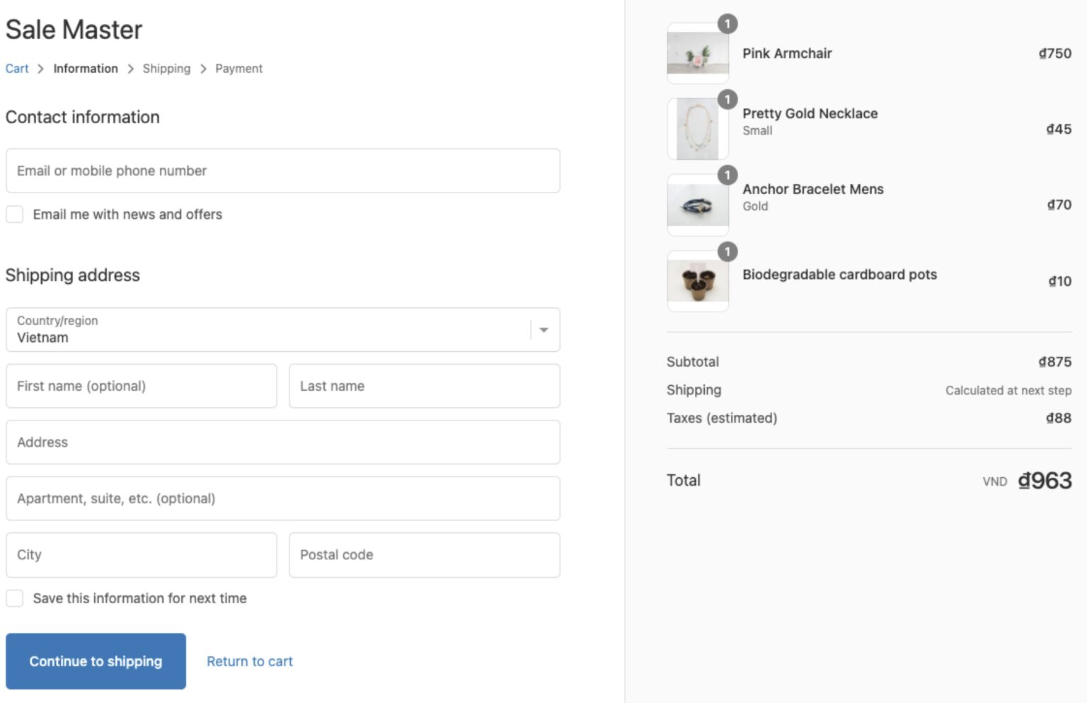 Checkout - Theme Settings - ThimPress Docs