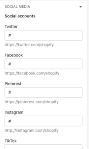 Social Media - Theme Settings - ThimPress Docs