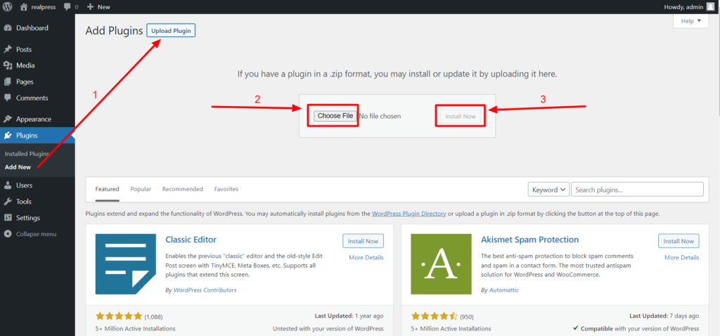 Install - RealPress Plugin - ThimPress Docs
