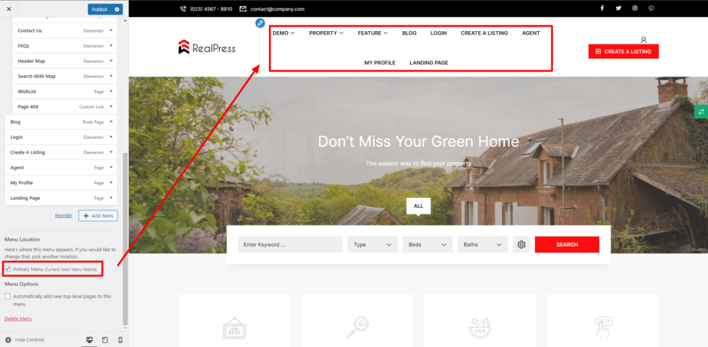 Menus – ThimPress Docs