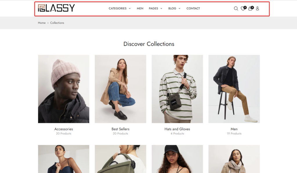 Header - Page’s Global Sections - ThimPress Docs
