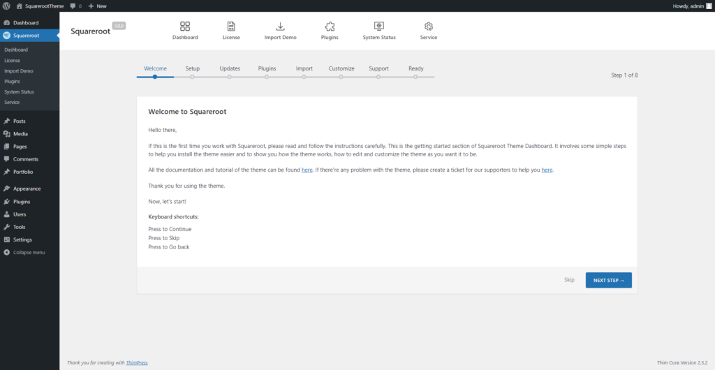 Install Required Plugins - Installation - ThimPress Docs