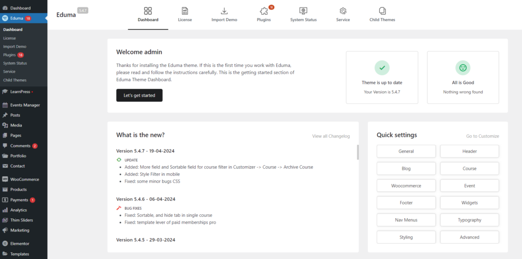 Getting Started – ThimPress Docs