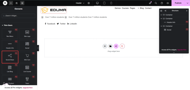 Social Share - Content Elements - ThimPress Docs